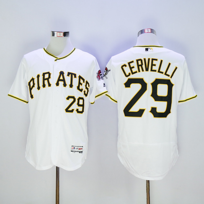 Men Pittsburgh Pirates #29 Cervelli White Elite MLB Jerseys
